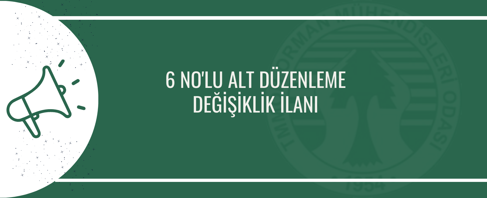 6 No'lu Alt Düzenleme Değişiklik İlanı